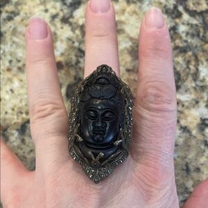Antique Style Black Statement Ring